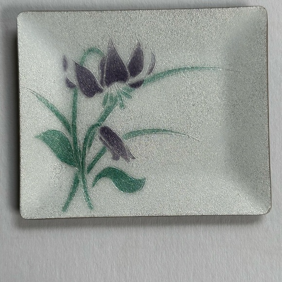 MCM Tutanka 5 pc cloisonné enamel trays • STUNNING • excellent condition • Japan - Picture 8 of 14